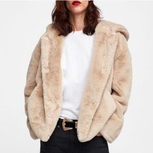 Zara Teddy Hooded Jacket